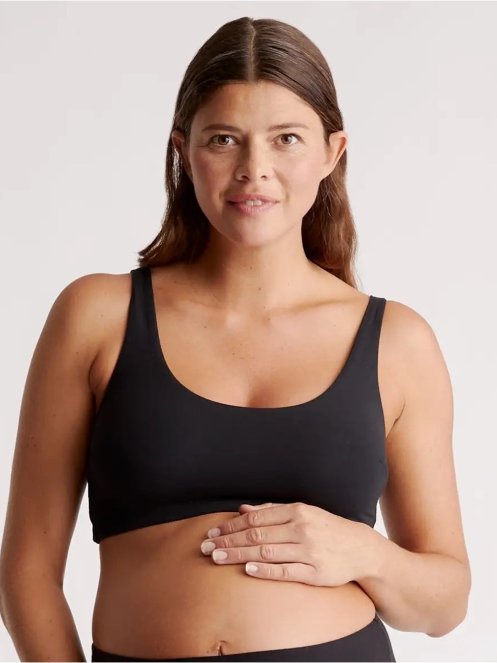 NWT QUINCE 2 Pack Micromodal Maternity & Postpartum Bras Medium Black 1026